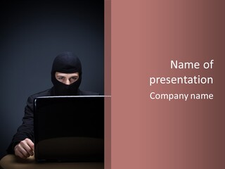 Thief Attack Hacker PowerPoint Template