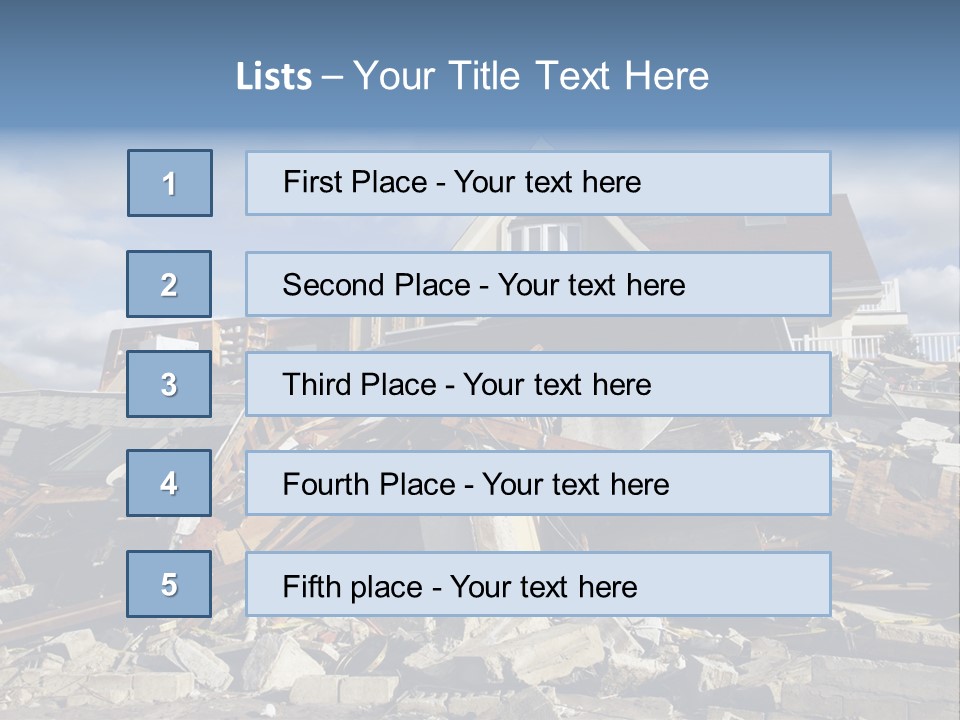Concrete Rising Demolish PowerPoint Template