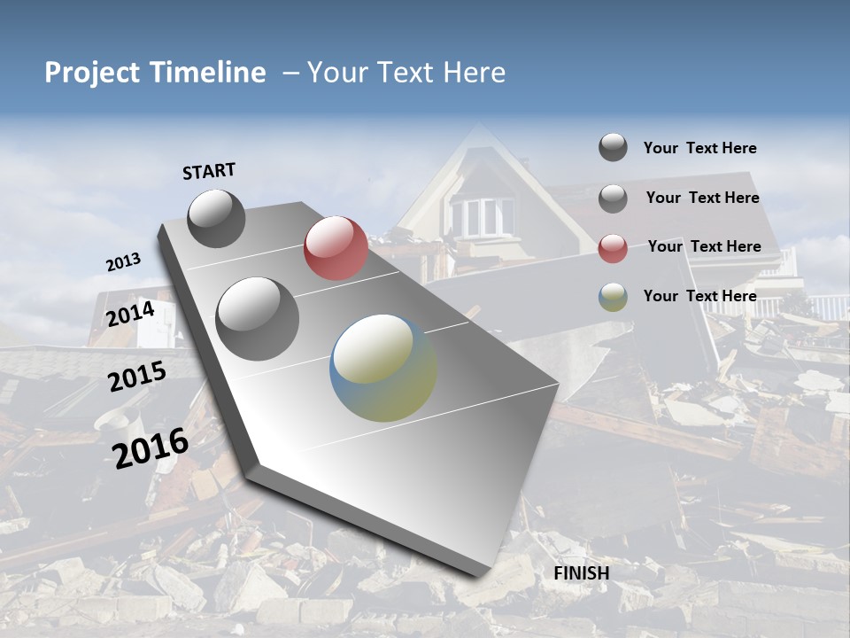 Concrete Rising Demolish PowerPoint Template