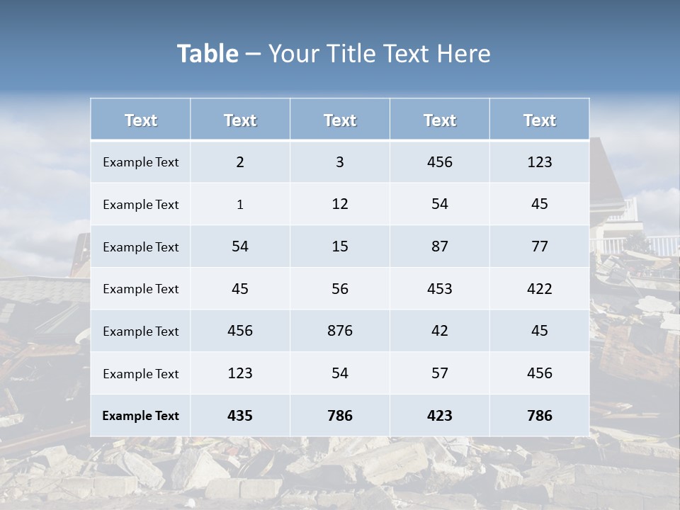 Concrete Rising Demolish PowerPoint Template