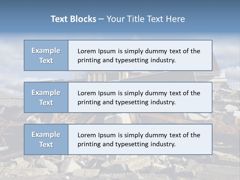 Concrete Rising Demolish PowerPoint Template