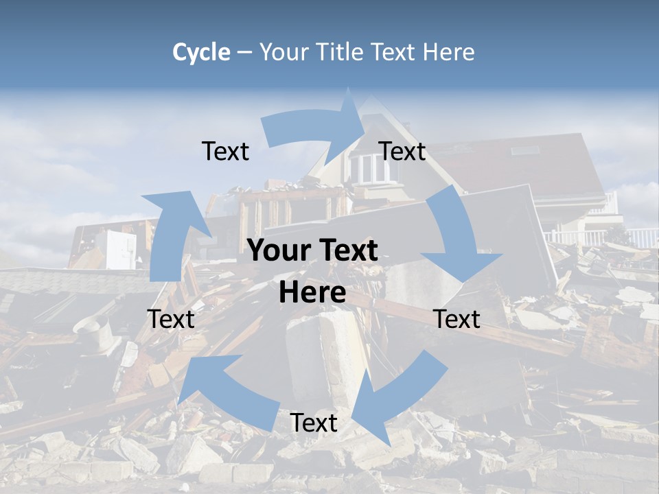 Concrete Rising Demolish PowerPoint Template