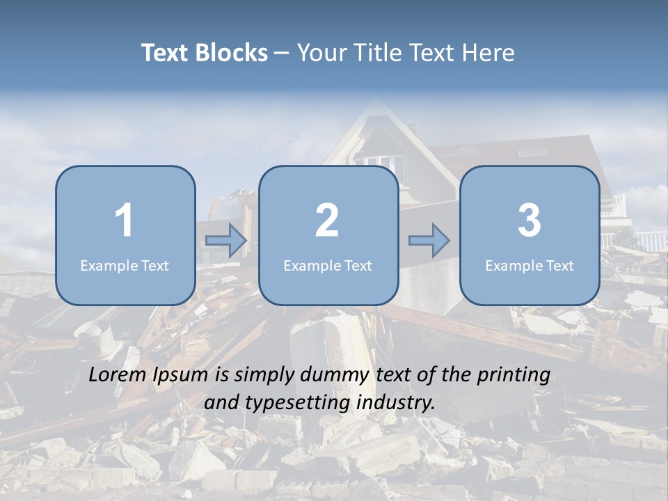 Concrete Rising Demolish PowerPoint Template