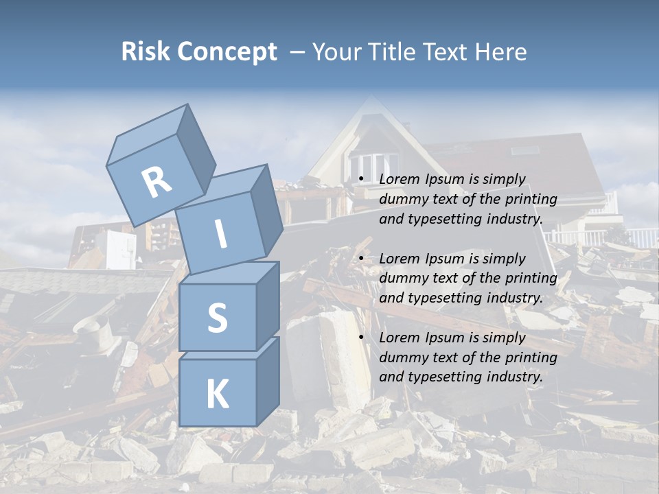 Concrete Rising Demolish PowerPoint Template