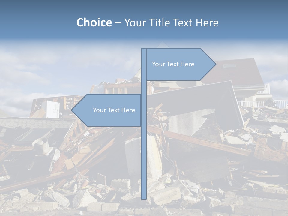 Concrete Rising Demolish PowerPoint Template