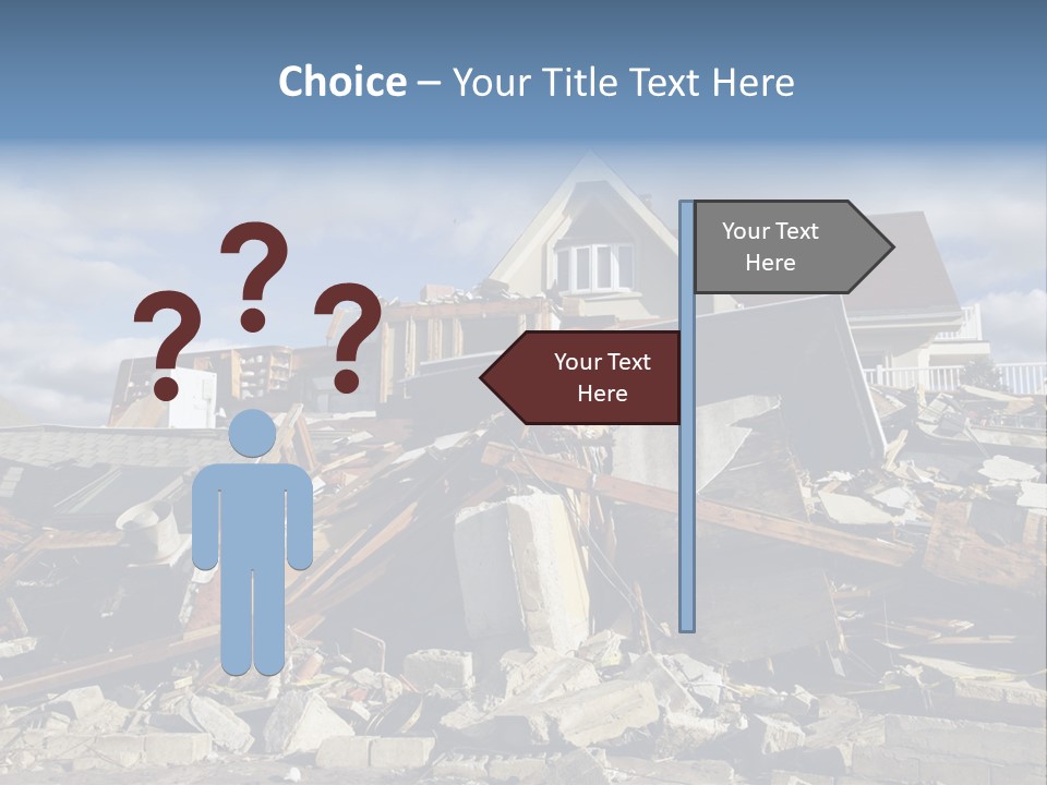 Concrete Rising Demolish PowerPoint Template