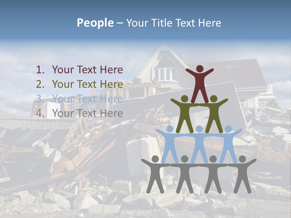 Concrete Rising Demolish PowerPoint Template