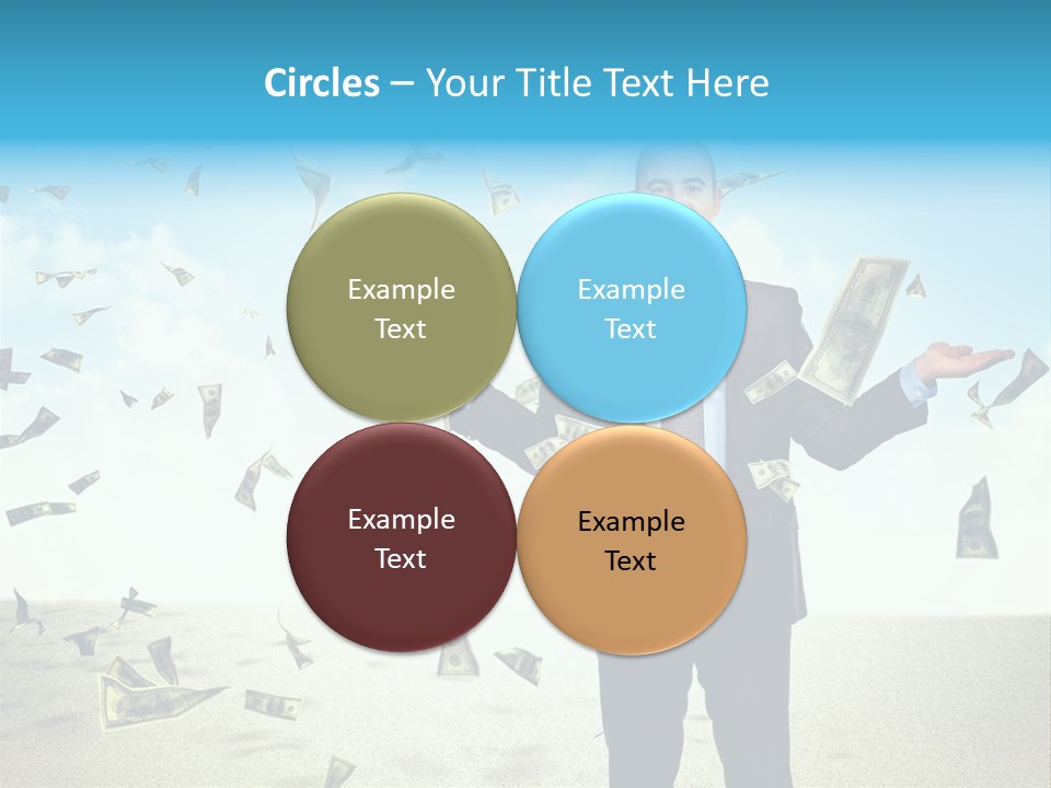 Man Standing Dollar PowerPoint Template