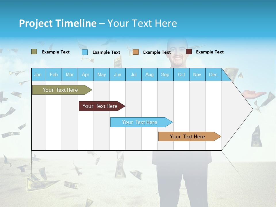 Man Standing Dollar PowerPoint Template