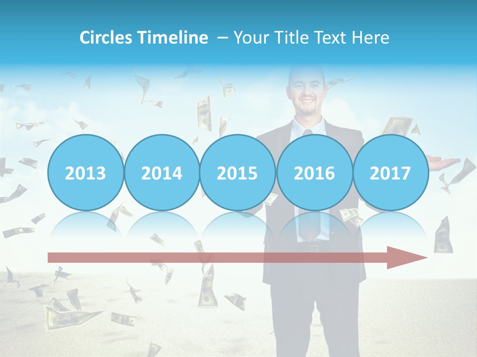 Man Standing Dollar PowerPoint Template