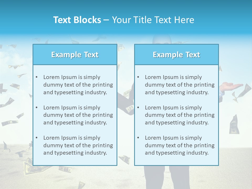 Man Standing Dollar PowerPoint Template