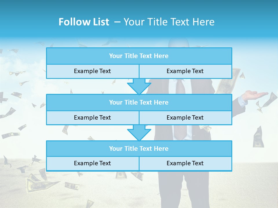 Man Standing Dollar PowerPoint Template