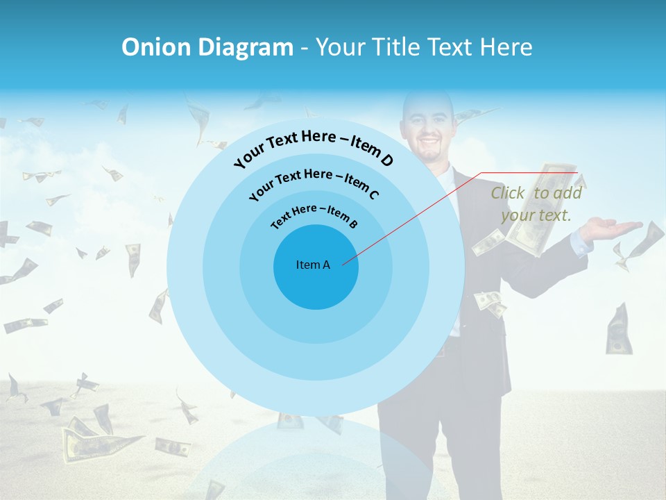 Man Standing Dollar PowerPoint Template