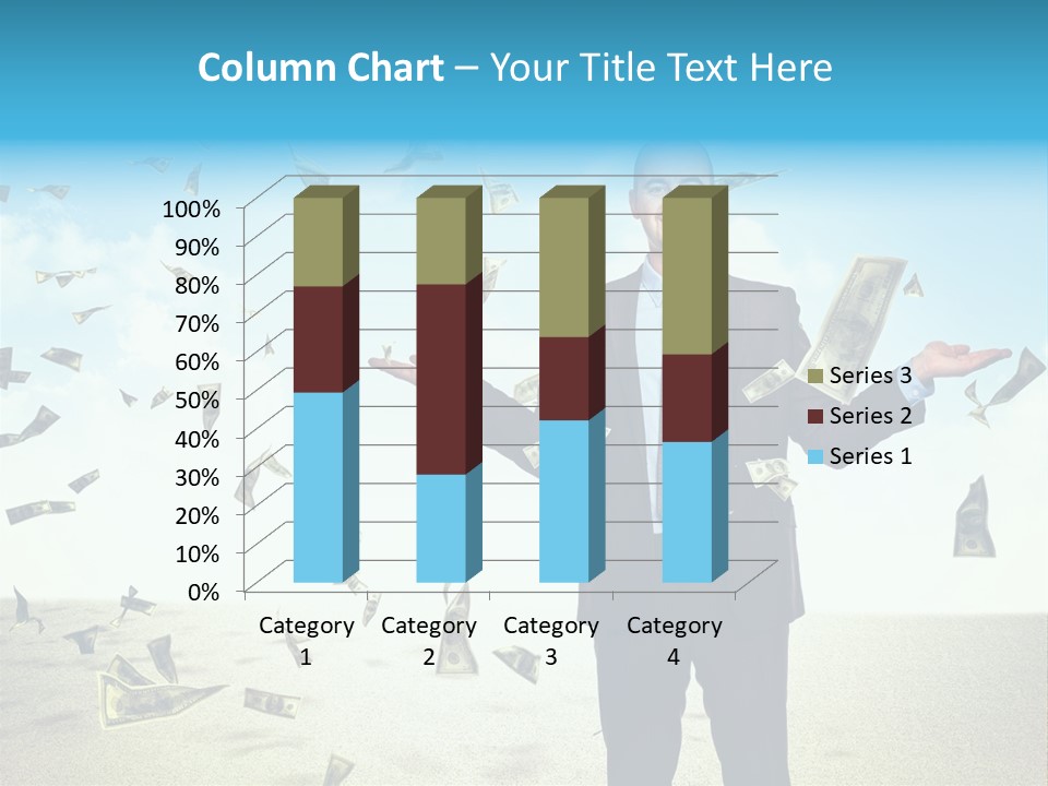 Man Standing Dollar PowerPoint Template
