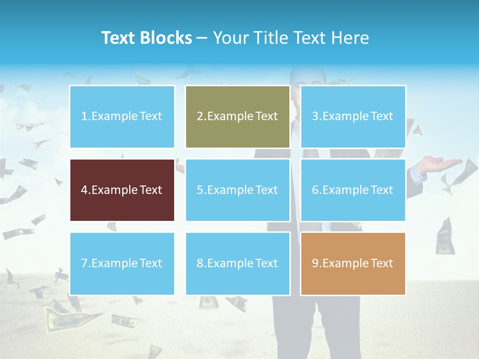 Man Standing Dollar PowerPoint Template