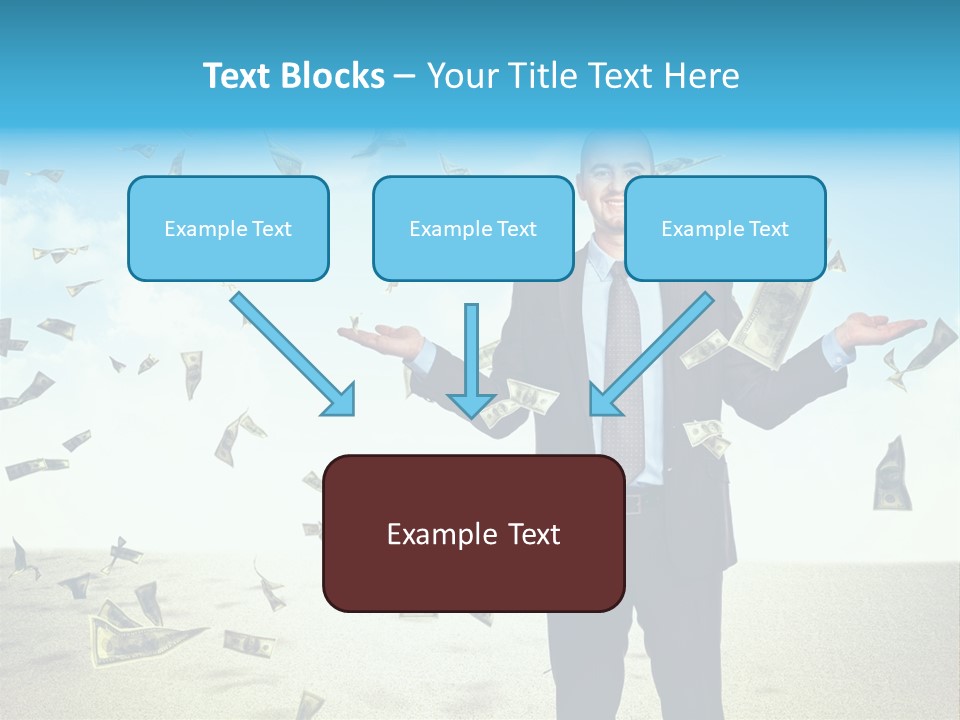 Man Standing Dollar PowerPoint Template
