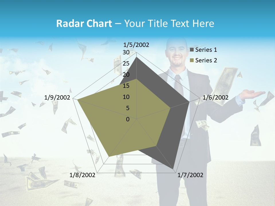 Man Standing Dollar PowerPoint Template