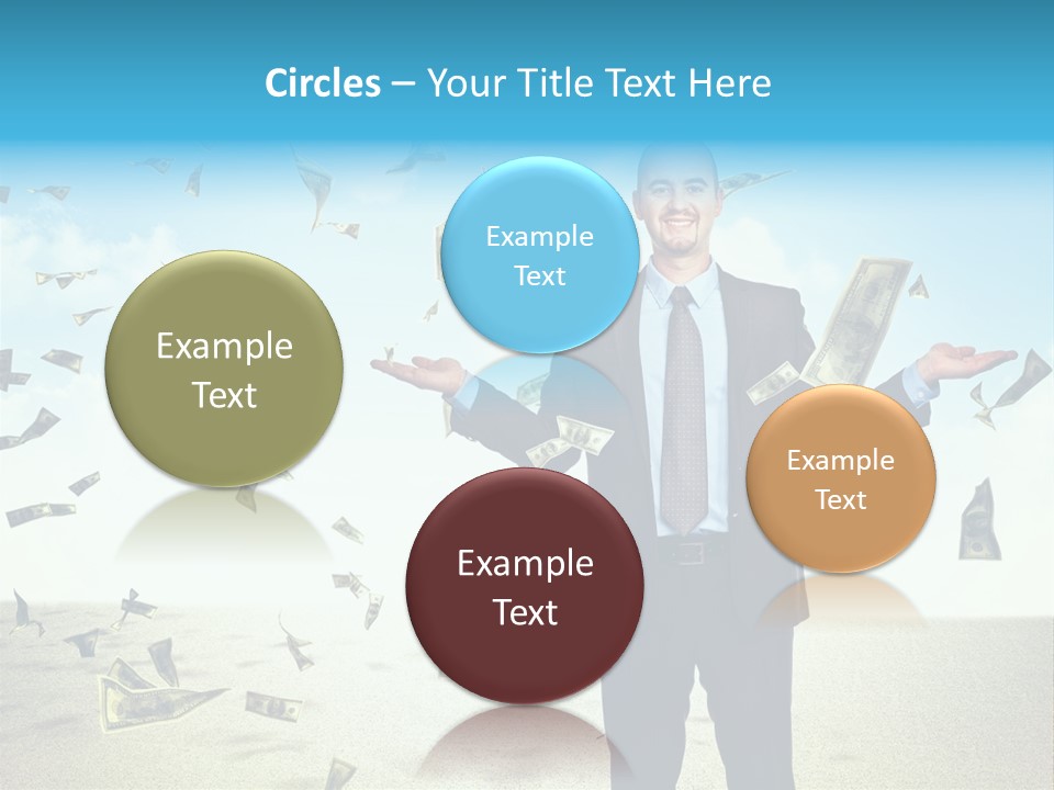 Man Standing Dollar PowerPoint Template