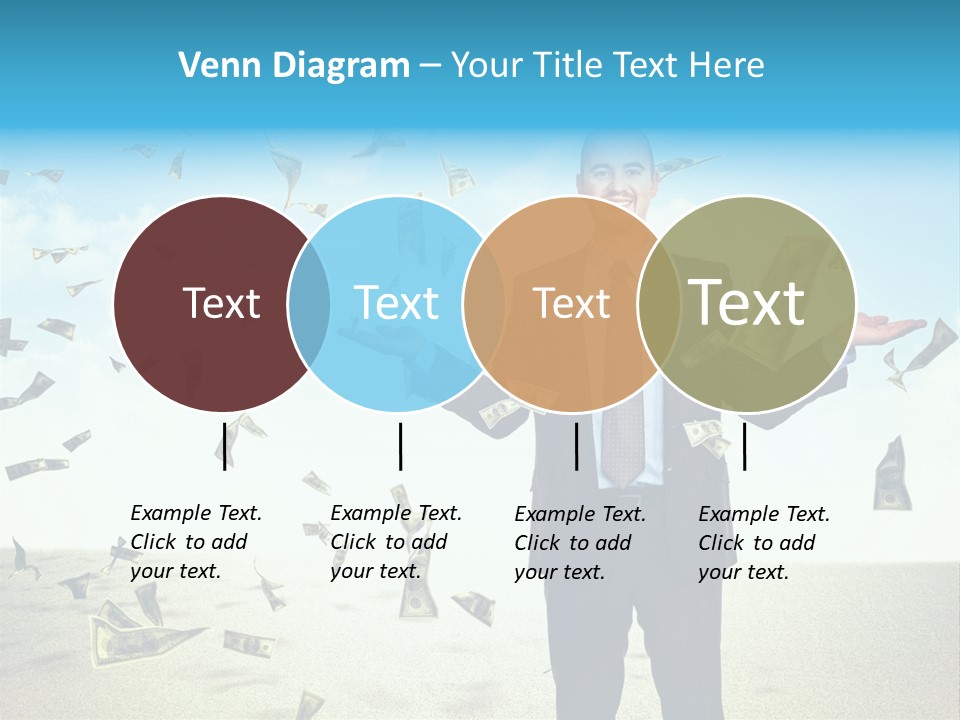 Man Standing Dollar PowerPoint Template