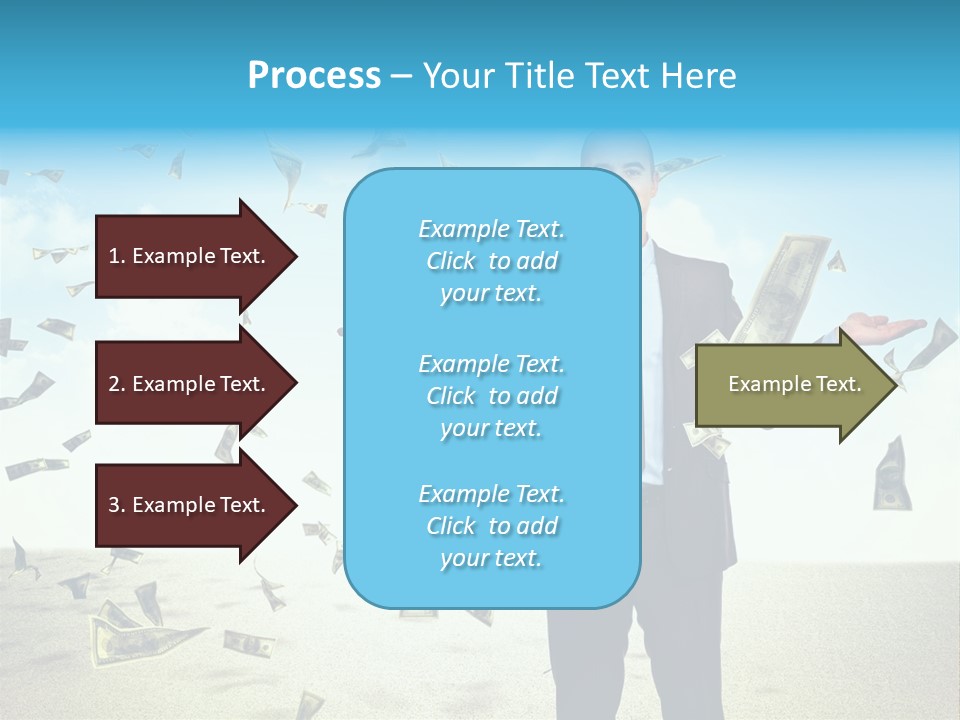 Man Standing Dollar PowerPoint Template