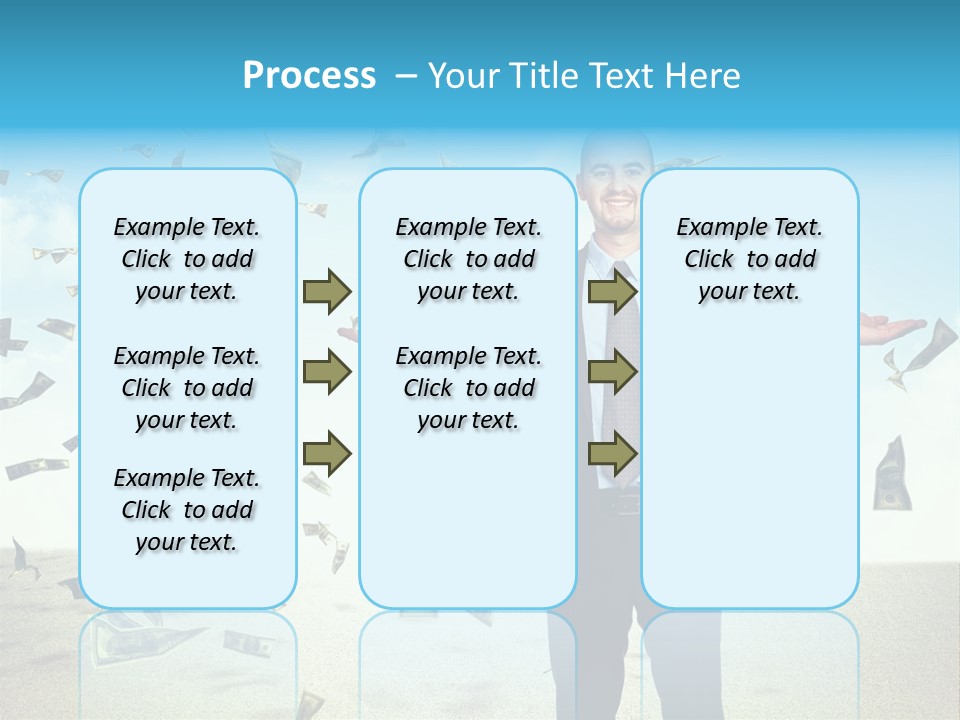 Man Standing Dollar PowerPoint Template