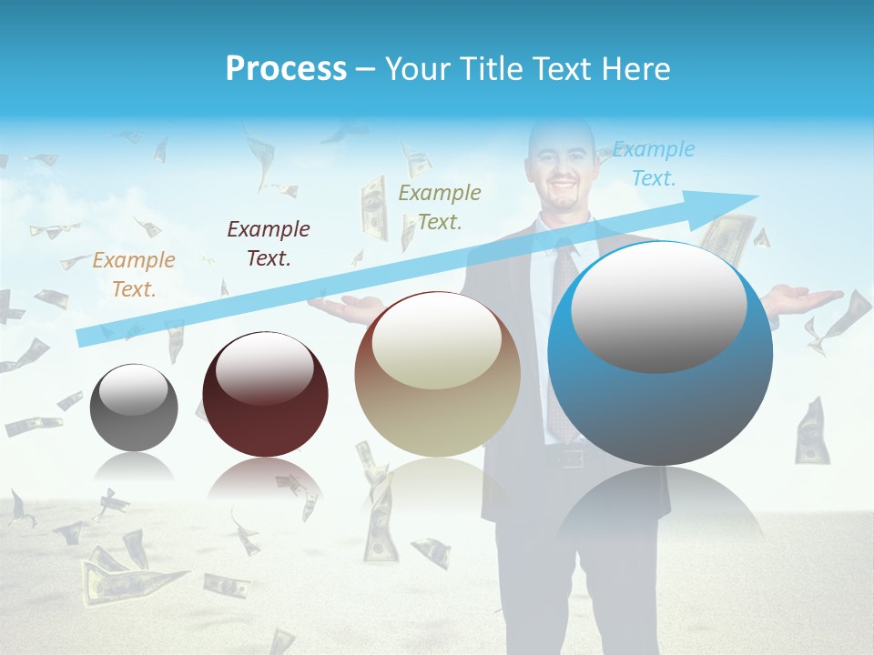 Man Standing Dollar PowerPoint Template