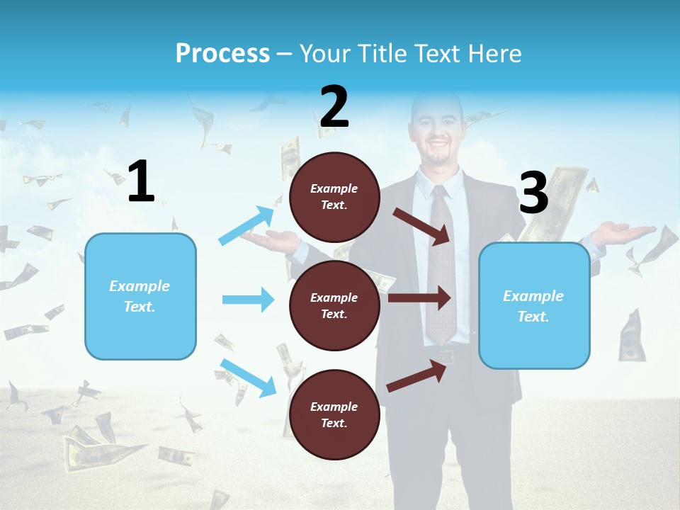 Man Standing Dollar PowerPoint Template