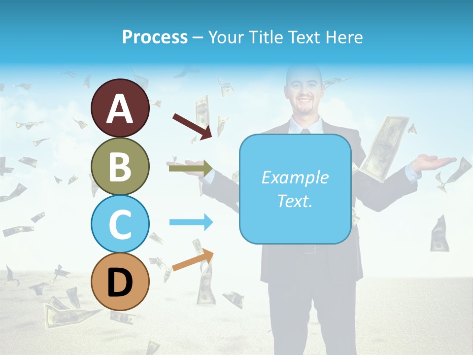 Man Standing Dollar PowerPoint Template