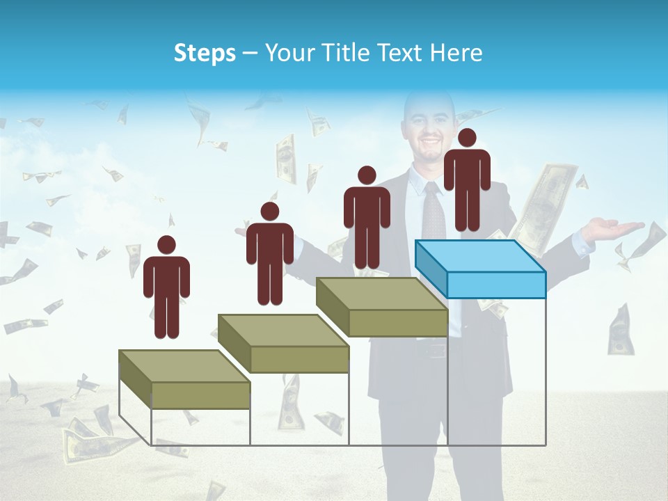 Man Standing Dollar PowerPoint Template