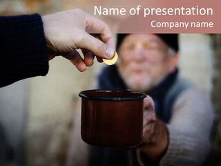 Cold Giving Recession PowerPoint Template