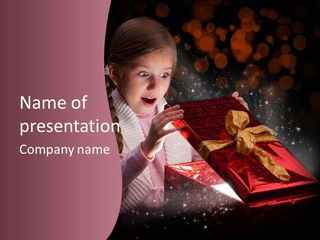 Concept Christmas Ribbon PowerPoint Template