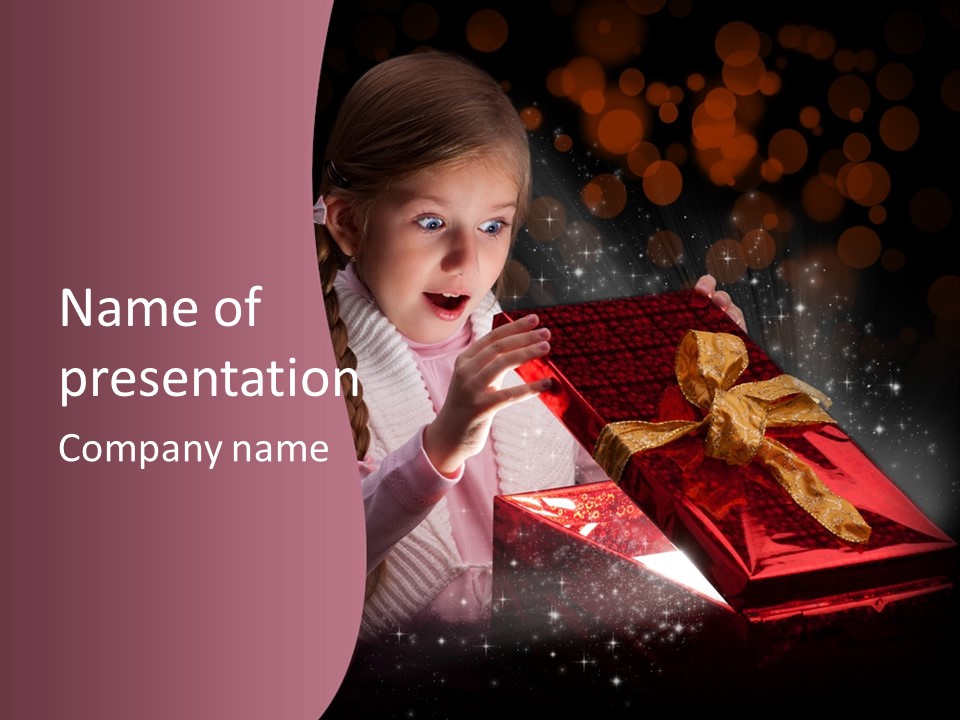 Concept Christmas Ribbon PowerPoint Template