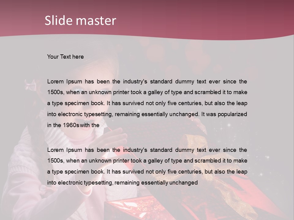 Concept Christmas Ribbon PowerPoint Template