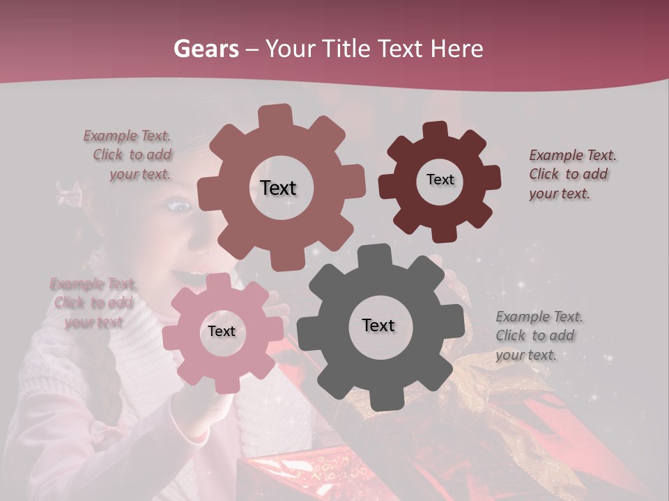 Concept Christmas Ribbon PowerPoint Template