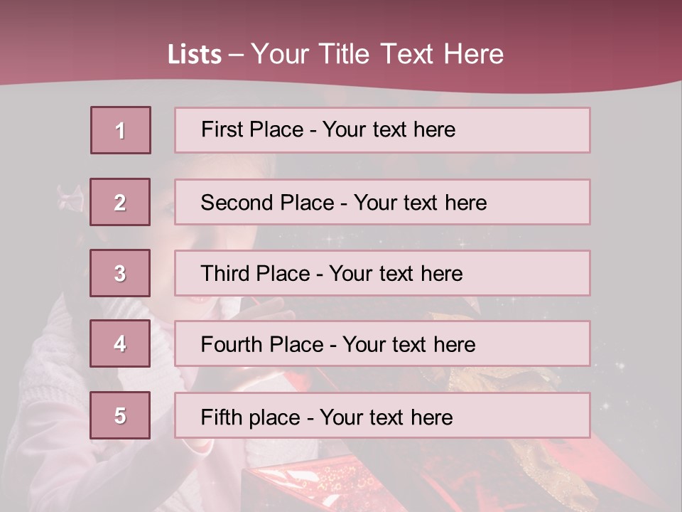 Concept Christmas Ribbon PowerPoint Template