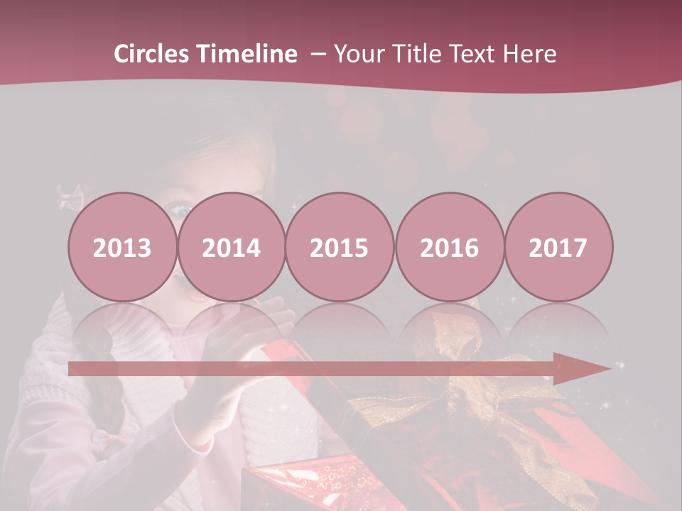 Concept Christmas Ribbon PowerPoint Template