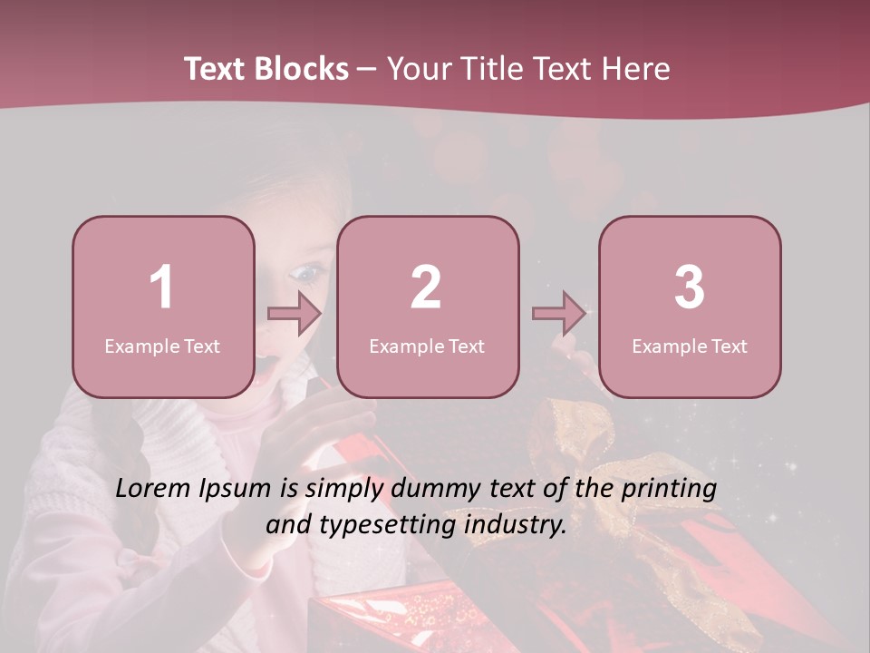 Concept Christmas Ribbon PowerPoint Template