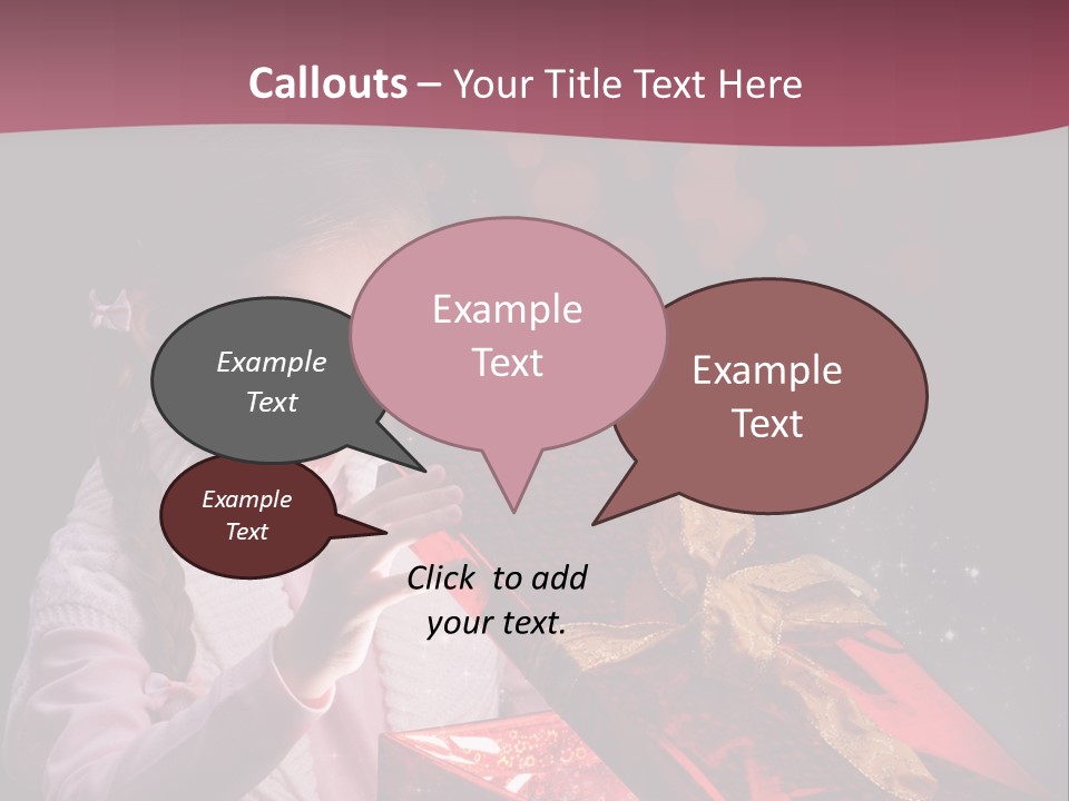 Concept Christmas Ribbon PowerPoint Template