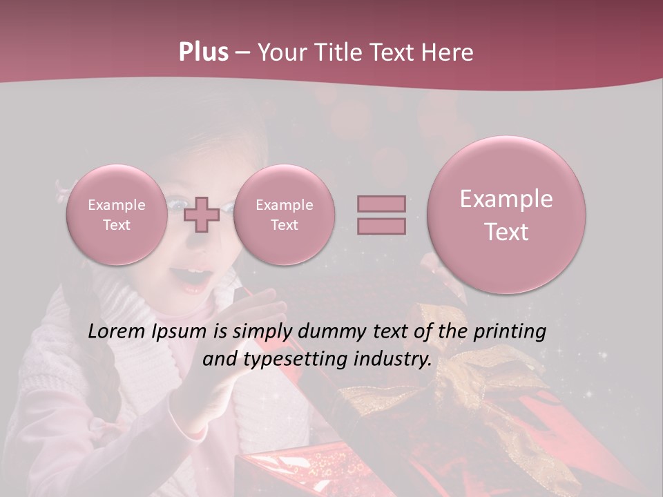 Concept Christmas Ribbon PowerPoint Template