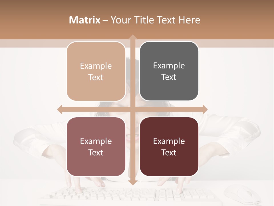 Computer Key Copy Space Young Man PowerPoint Template