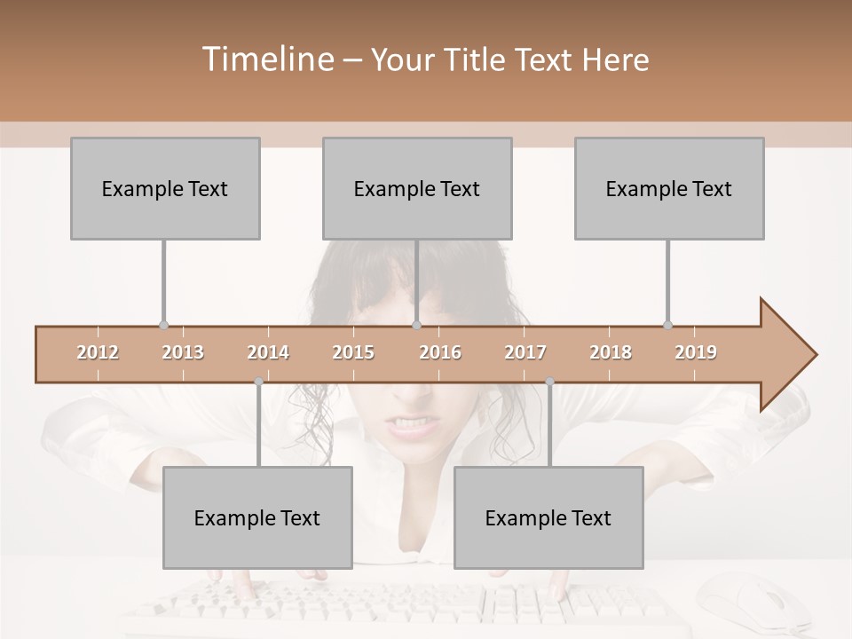 Computer Key Copy Space Young Man PowerPoint Template