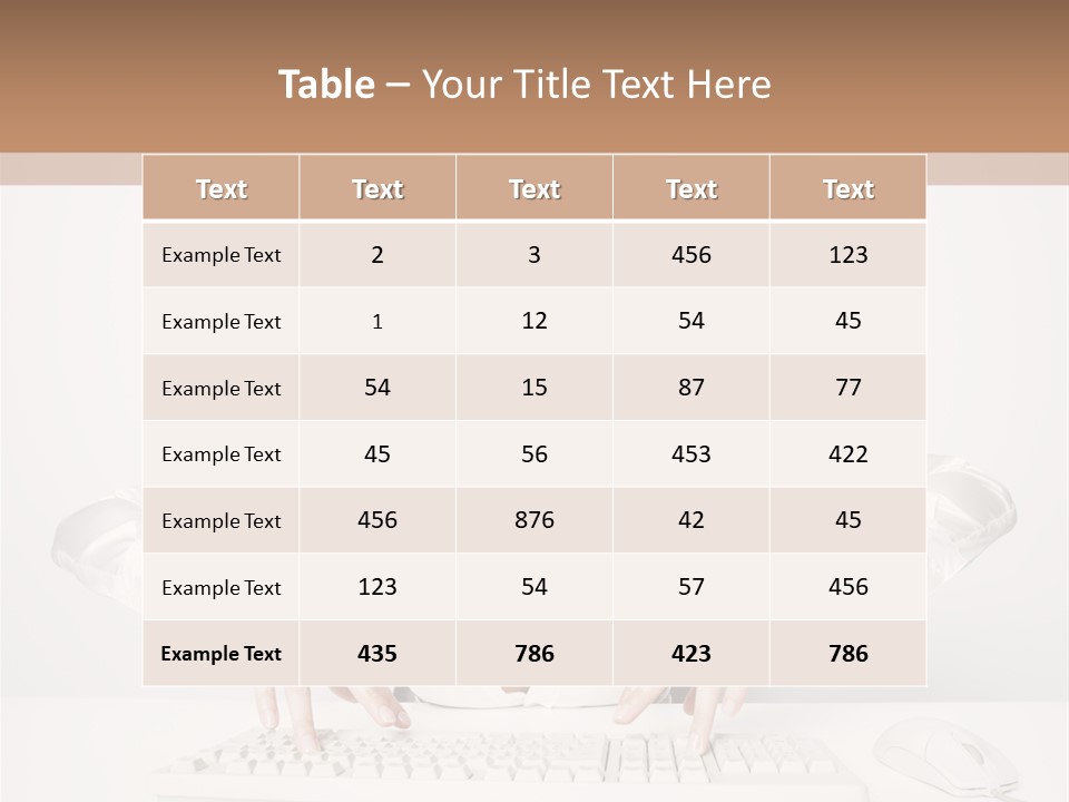 Computer Key Copy Space Young Man PowerPoint Template
