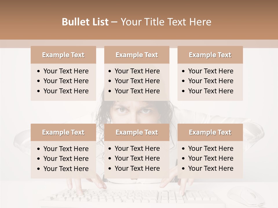 Computer Key Copy Space Young Man PowerPoint Template