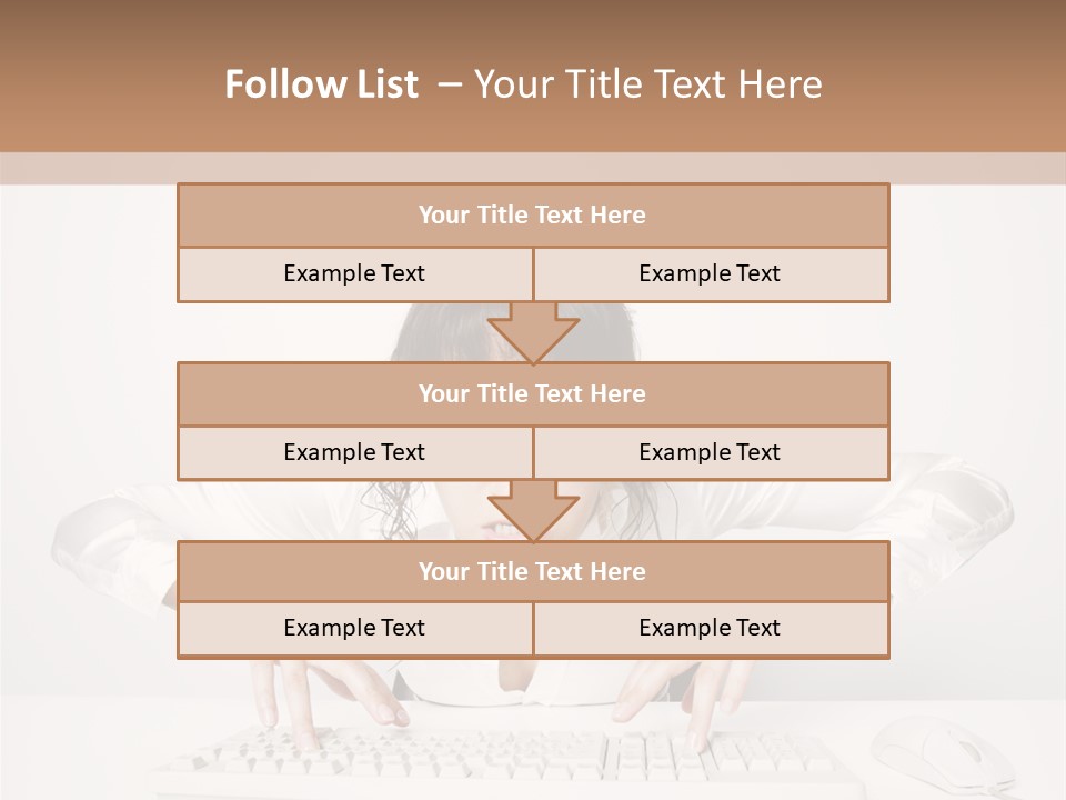 Computer Key Copy Space Young Man PowerPoint Template