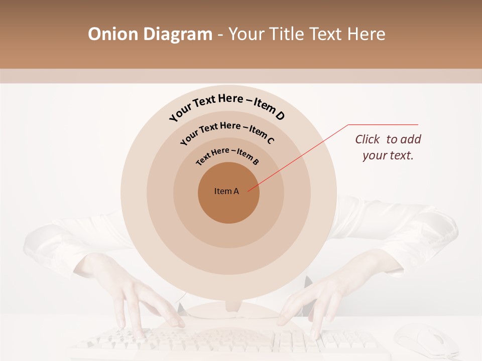 Computer Key Copy Space Young Man PowerPoint Template