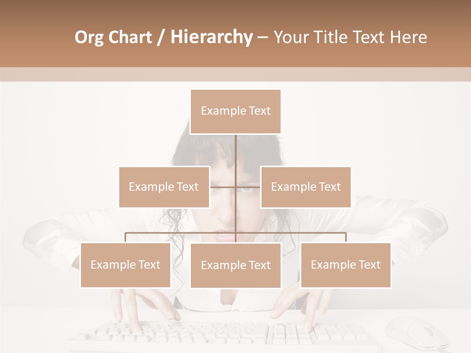 Computer Key Copy Space Young Man PowerPoint Template