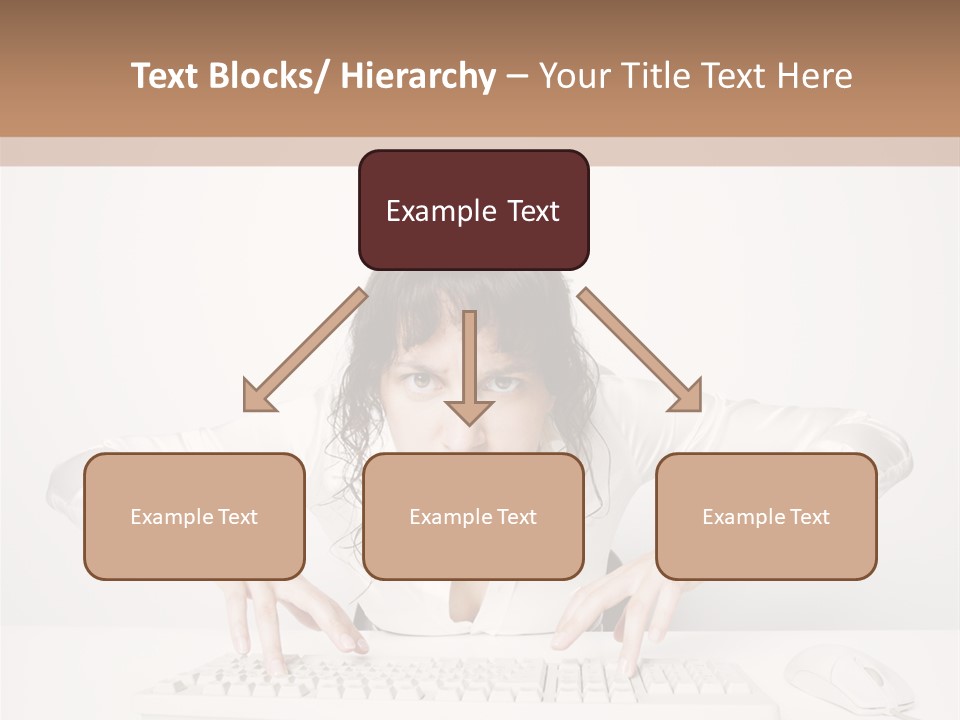 Computer Key Copy Space Young Man PowerPoint Template