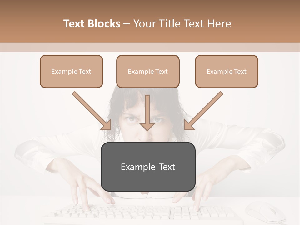 Computer Key Copy Space Young Man PowerPoint Template