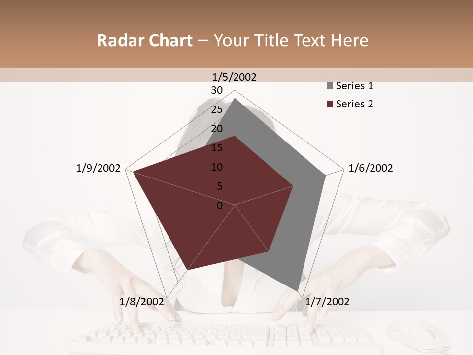 Computer Key Copy Space Young Man PowerPoint Template