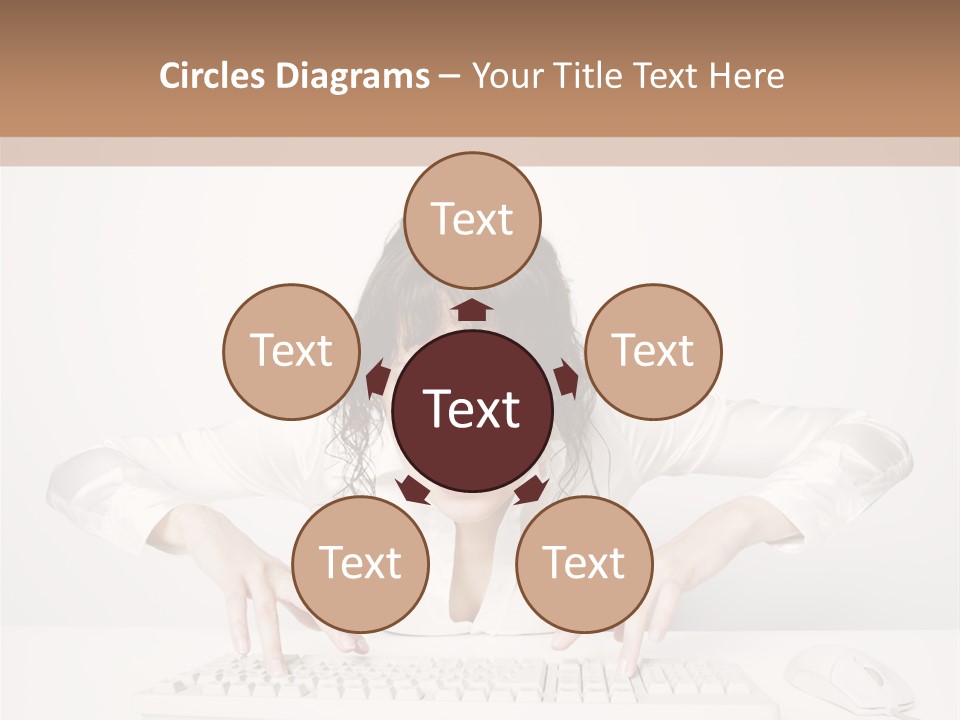 Computer Key Copy Space Young Man PowerPoint Template